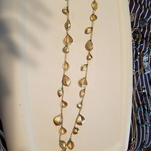 Long gold Dress Necklace